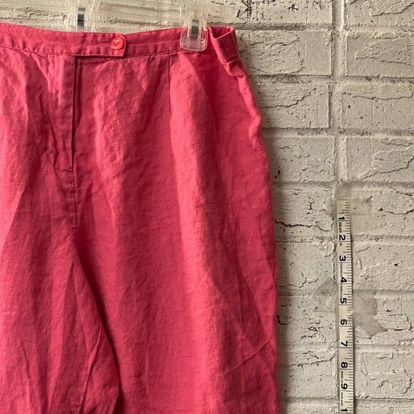 JM Collection Linen Pink Pants Plus Size Curvy 16 - Picture 3 of 11